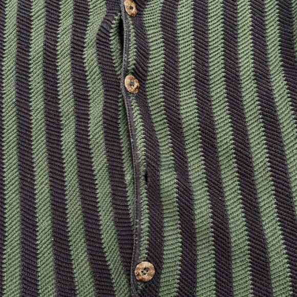 Vintage Colours By Alexander Julian Knit Cotton Sweater Vest Green Stripe Large - Picture 2 of 9